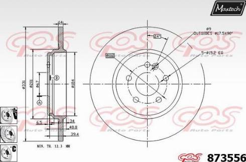 Maxtech 873556.6980 - Kočioni disk www.molydon.hr