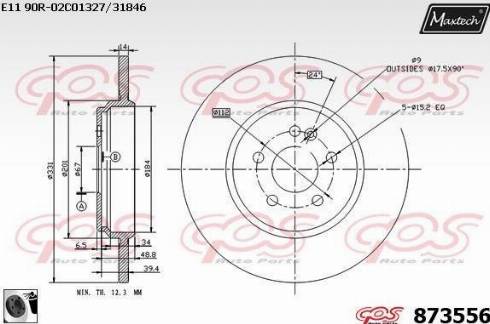 Maxtech 873556.0060 - Kočioni disk www.molydon.hr