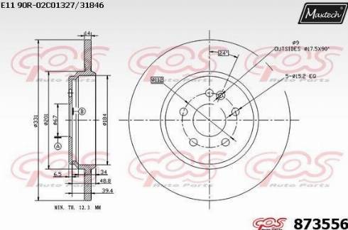 Maxtech 873556.0000 - Kočioni disk www.molydon.hr