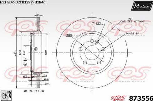 Maxtech 873556.0080 - Kočioni disk www.molydon.hr