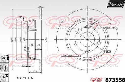 Maxtech 873558.6980 - Kočioni disk www.molydon.hr