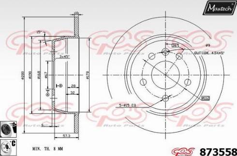 Maxtech 873558.6060 - Kočioni disk www.molydon.hr