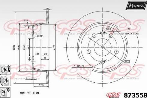 Maxtech 873558.6880 - Kočioni disk www.molydon.hr