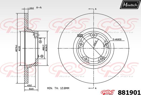 Maxtech 873558 - Kočioni disk www.molydon.hr