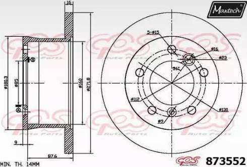 Maxtech 873552.6980 - Kočioni disk www.molydon.hr