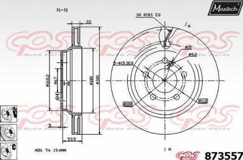 Maxtech 873557.6980 - Kočioni disk www.molydon.hr