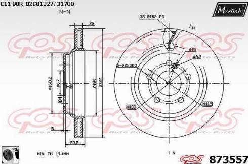 Maxtech 873557.0060 - Kočioni disk www.molydon.hr