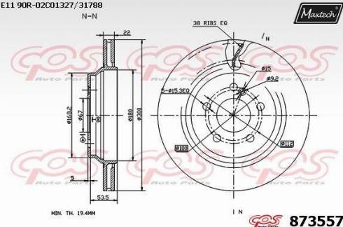 Maxtech 873557.0000 - Kočioni disk www.molydon.hr