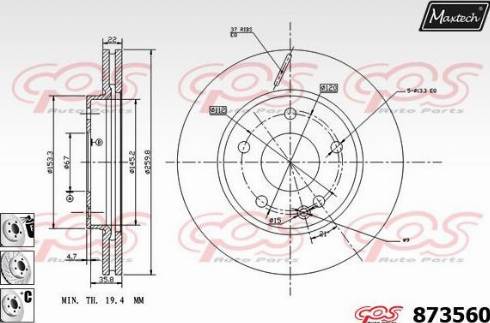 Maxtech 873560.6980 - Kočioni disk www.molydon.hr