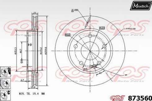 Maxtech 873560.6880 - Kočioni disk www.molydon.hr