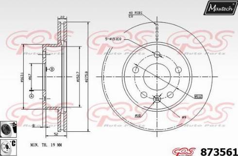 Maxtech 873561.6060 - Kočioni disk www.molydon.hr