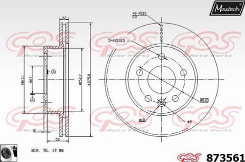 Maxtech 873561.0060 - Kočioni disk www.molydon.hr