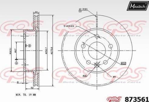 Maxtech 873561.0000 - Kočioni disk www.molydon.hr