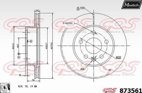 Maxtech 873561.0080 - Kočioni disk www.molydon.hr