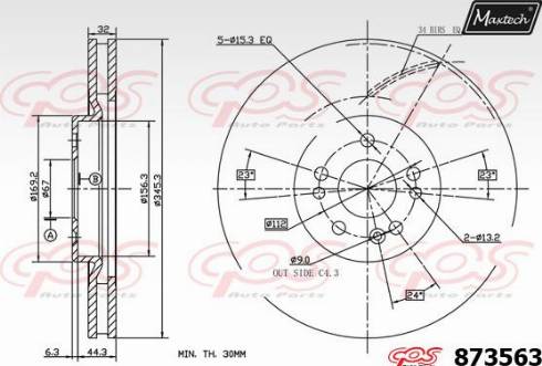 Maxtech 873563.0000 - Kočioni disk www.molydon.hr