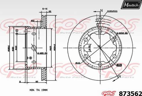 Maxtech 873562.0000 - Kočioni disk www.molydon.hr