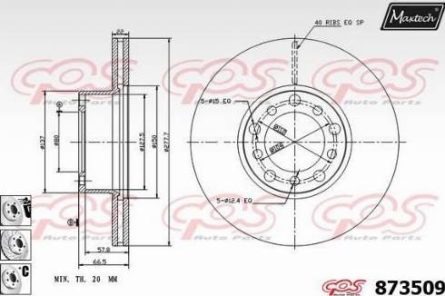 Maxtech 873509.6980 - Kočioni disk www.molydon.hr