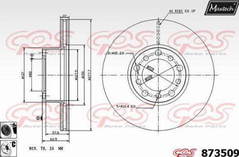 Maxtech 873509.6060 - Kočioni disk www.molydon.hr