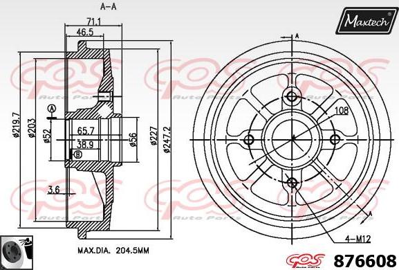 Maxtech 873509 - Kočioni disk www.molydon.hr