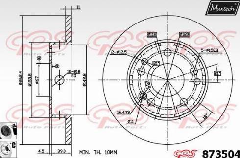 Maxtech 873504.6060 - Kočioni disk www.molydon.hr