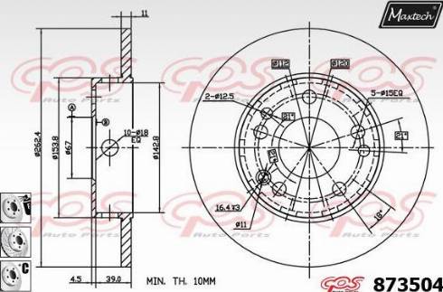 Maxtech 873504.6880 - Kočioni disk www.molydon.hr