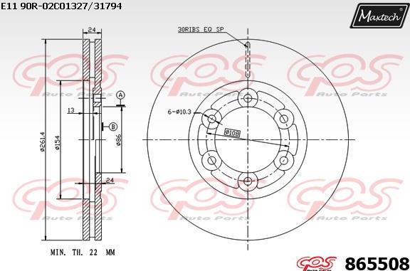 Maxtech 873504 - Kočioni disk www.molydon.hr