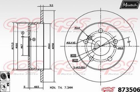 Maxtech 873506.6060 - Kočioni disk www.molydon.hr