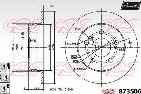 Maxtech 873506.6880 - Kočioni disk www.molydon.hr