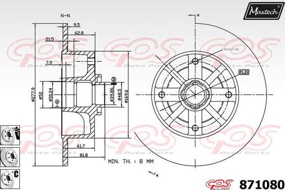 Maxtech 873506 - Kočioni disk www.molydon.hr