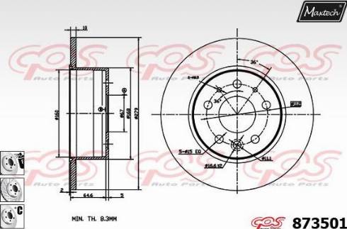 Maxtech 873501.6980 - Kočioni disk www.molydon.hr