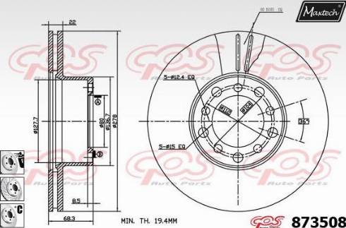 Maxtech 873508.6880 - Kočioni disk www.molydon.hr