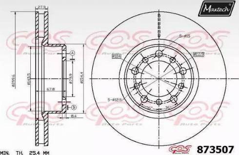 Maxtech 873507.6060 - Kočioni disk www.molydon.hr