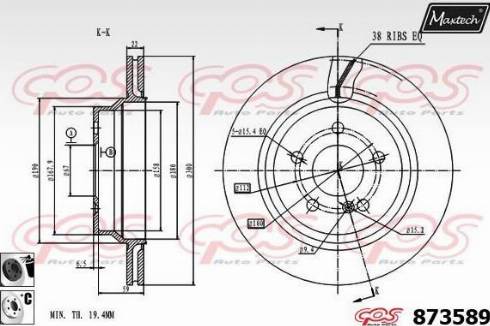 Maxtech 873589.6060 - Kočioni disk www.molydon.hr