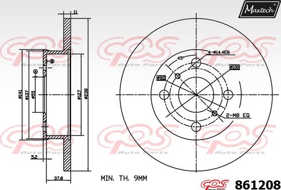 Maxtech 873589 - Kočioni disk www.molydon.hr