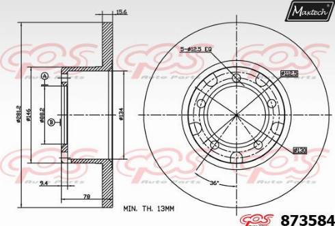 Maxtech 873584.0000 - Kočioni disk www.molydon.hr