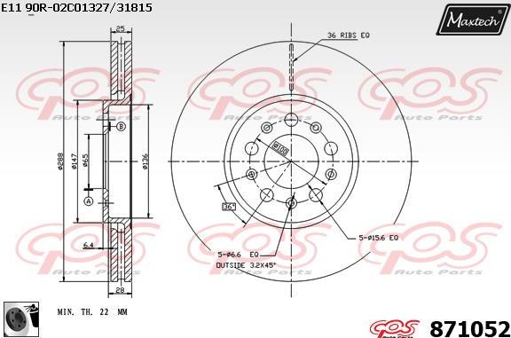 Maxtech 873584 - Kočioni disk www.molydon.hr