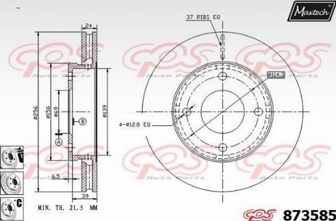 Maxtech 873585.6880 - Kočioni disk www.molydon.hr