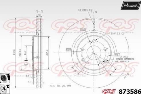 Maxtech 873586.6060 - Kočioni disk www.molydon.hr