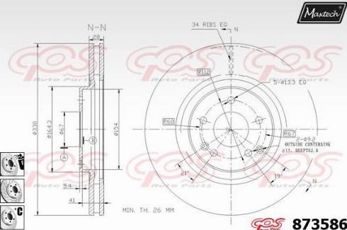 Maxtech 873586.6880 - Kočioni disk www.molydon.hr