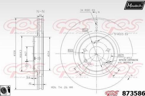 Maxtech 873586.0060 - Kočioni disk www.molydon.hr