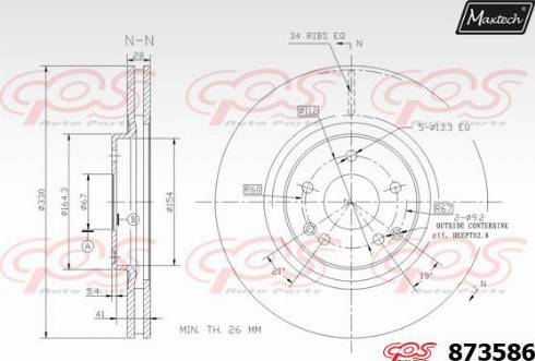 Maxtech 873586.0000 - Kočioni disk www.molydon.hr