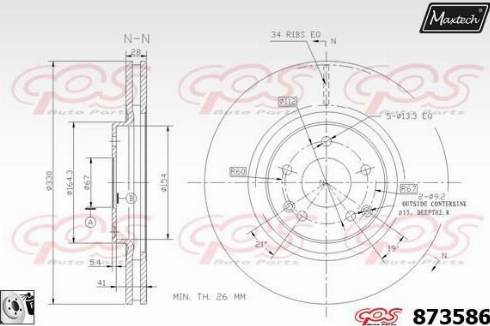 Maxtech 873586.0080 - Kočioni disk www.molydon.hr