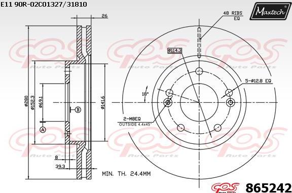 Maxtech 873586 - Kočioni disk www.molydon.hr