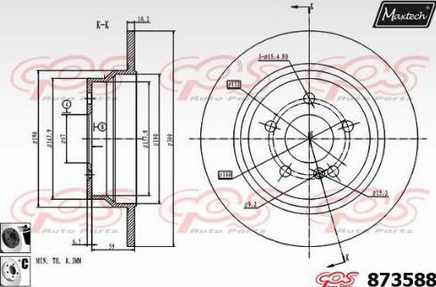 Maxtech 873588.6060 - Kočioni disk www.molydon.hr