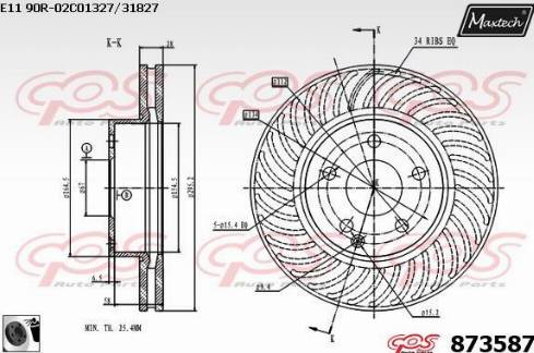 Maxtech 873587.0060 - Kočioni disk www.molydon.hr