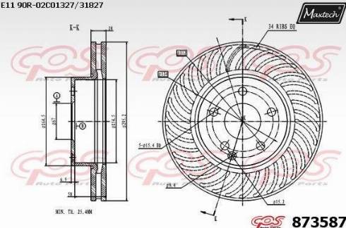 Maxtech 873587.0000 - Kočioni disk www.molydon.hr