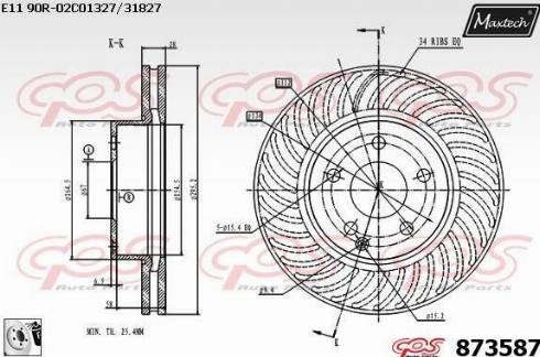 Maxtech 873587.0080 - Kočioni disk www.molydon.hr