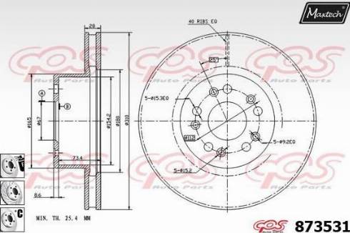 Maxtech 873531.6880 - Kočioni disk www.molydon.hr