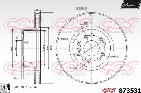 Maxtech 873531.0080 - Kočioni disk www.molydon.hr