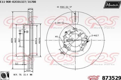 Maxtech 873529.0060 - Kočioni disk www.molydon.hr